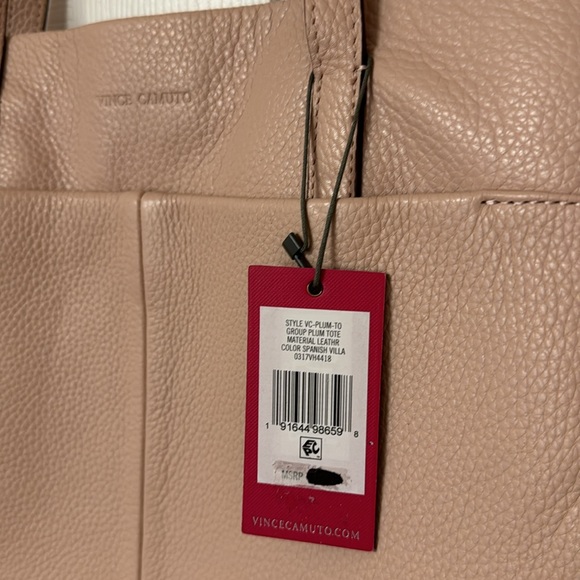 Vince Camuto 100% leather baby soft pink tote computer bag purse - Picture 2 of 8